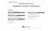 Solutions, Acids, and Bases -  · PDF fileSolutions, Acids, and Bases 1 ... Note-taking Worksheet ... The science of acids and bases is not practiced only in high