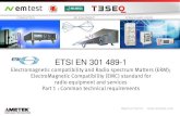 ETSI EN 301 489-1 - Testforce · PDF fileETSI EN 301 489-1 Canada Seminar Tour 2016 Content 1 Scope of ETSI EN 301 489 ... “Mobile and portable radio and ancillary equipment of digital