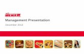 Management Presentation - Ü · PDF fileManagement Presentation December 2013 . 1 1. Ülker: Who we are ? 2. Key Investment Highlights 3. ... Acquisition of 25% stake in the premium