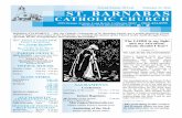 Second Sunday Of Lent ST. BARNABAS · PDF fileThursday, February 25th ... Parish Staff assemble the new covers on our Missalette books. ... your Wedding Anniversary date to: