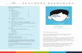 TEACHERS’RESOURCES - Penguin · PDF fileWonder R.J. Palacio There’s so much more at randomhouse.com.au/teachers The story is told in first person by Auggie, but also includes parts