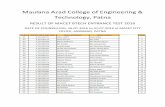 Maulana Azad College of Engineering & Technology, Patnamacet.net.in/newsite/notice/macetresult.pdf · Maulana Azad College of Engineering & Technology, Patna ... Md. salim Md. Moziburahman