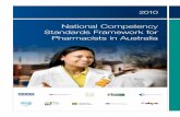 National Competency Standards Framework for Pharmacists · PDF fileNational Competency Standards Framework for Pharmacists in Australia 2010 1 Contents Section 1 – The Competency