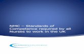 NMC – Standards of Competence required by all Nurses to work · PDF fileNMC – Standards of Competence Required by all Nurses to work in the UK The Nursing and Midwifery Council