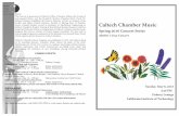 Caltech Chamber Music - Caltech Performing and Visual · PDF file · 2016-07-01Chamber Music shares the goals of the other ... Libertango ’ Haojie(Zhuang ... Microsoft Word - ChamberConcertProgram05082016.docx