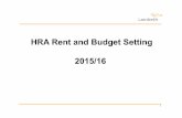 HRA Rent and Budget Setting 2015/16 - Lambeth Council Rent... · The Housing Revenue Account ... develop a 30 year business model ... • The cost of the concierge service is based