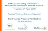 Continuous Process Verification - European Medicines · PDF fileContinuous Process Verification . ... lower fixed assets needed for experimentation ... demonstrate Continuous Process