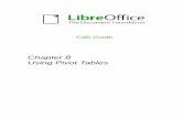Using Pivot Tables - LibreOffice Documentation · PDF fileMore efficient and effective solutions use the Pivot Table, a tool for combining, comparing, and analyzing large amounts of