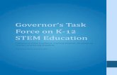 Governor’s Task Force on K- STEM Education · PDF fileGOVERNOR’S TASK FORCE ON K-12 STEM EDUCATION ... technology, engineering ... A 2013 NH Employment Security report,