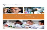 Investment Criteria for STEM Education - University of …cdn.assets-phoenix.net/content/dam/altcloud/doc/industry/... · Investment Criteria for STEM Education: ... and nonprofit