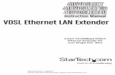 Instruction Manual VDSL Ethernet LAN Extender · PDF fileVDSL Ethernet LAN Extender 4-Port 10/100Mbps VDSL2 Ethernet Extender Kit over Single Pair Wire 410VDSLEXT 410VDSLEXTGB 410VDSLEXTEU