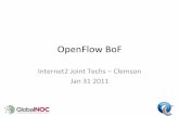 OpenFlow)BoF) - Internet2 • OpenFlow)introduc=on) • OpenFlow)use)cases) • Currentand)future)deployments) • SoBware)and)hardware) • Demos • Discussion