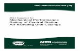2014 Standard for Mechanical Performance Rating of … pdfs/ANSI... · 2014 Standard for. Mechanical Performance Rating of Central Station . Air-handling Unit Casings . Approved by