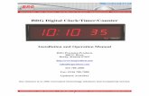 BRG Digital Clock - BRG Precision Products, Inc. · PDF file · 2017-07-27BRG Digital Clock/Timer/Counter Installation and Operation Manual ... Disclaimer and Limitation of Liability
