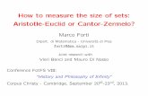 How to measure the size of sets: Aristotle-Euclid or Cantor · PDF file\labelled sets", a special class of countable sets whose elements come with natural numbers as labels. This notion