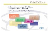Monitoring Policy Impacts (MPI) - Food and Agriculture ... Module 056 Thematic Overview 2 EASYPol Module 059: Monitoring Policy Impacts (MPI): Setting-up and Organizing MPI Once a