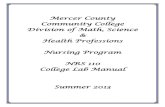 Mercer County Community College Division of Math, · PDF fileMercer County Community College Division of Math, Science & Health Professions Nursing Program ... Administering an Enema,