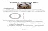 Turning Laminated Bracelets - · PDF file · 2015-10-29Instructions for Turning Laminated Bracelets 1. ... the arches on each side piece so there is a reference point for positioning
