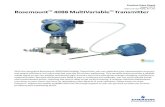 Product Data Sheet: Rosemount 4088 MultiVariable Transmitter Rosemount Docum… · Rosemount ™ 4088 MultiVariable™ Transmitter ... Extended range for plunger lift measurement
