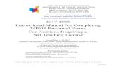 2017-2018 Instructional Manual For Completing MIS03 ... · PDF fileInstructional Manual For Completing MIS03 Personnel Forms ... misrepresent an assignment or conditions of employment;