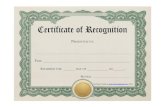 Certificate of Recognition - Web design of recognition, template for recognition award certificate, certificate of recognition award certificate, recognition certificates free, ...