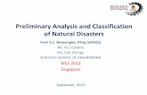 Preliminary Analysis and Classification of Natural … Analysis and... · Preliminary Analysis and Classification of Natural Disasters ... A sudden accident or a ... Preliminary Analysis