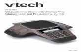 VCS754 SIP Conference Phone with Wireless Mics · PDF file · 2015-11-05Quick Reference Guide ... Using the Admin Settings Menu ... The VTech VCS754 SIP Conference Phone with Wireless