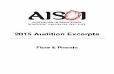 2015 Audition Excerpts - University of Tasmania, Australia ... · PDF fileAISOI 2015 | Flute & Piccolo audition excerpts 2 Flute Excerpts DEBUSSY Prelude to the Afternoon of a Faun