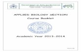 APPLIED BIOLOGY SECTION Course Booklet BIOLOGY...Page 0 of 95 APPLIED BIOLOGY SECTION Course Booklet Academic Year 2013-2014