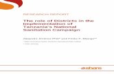 The role of Districts in the implementation of Tanzania's ... · PDF fileimplementation of Tanzania's National ... Programme on Water Supply and Sanitation . ... these sanitation and