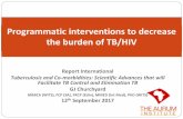 Programmatic interventions to decrease the burden of TB/HIV · PDF fileProtection not durable Scale up TB case finding and infection control ... Badri et al. 2002, South Africa Golub