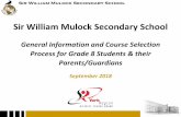 Sir William Mulock Secondary School - · PDF fileSir William Mulock Secondary School ... – the student can successfully complete the Grade 12 Literacy ... threshold is possible with