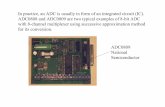 In practice, an ADC is usually in form of an integrated ... practice, an ADC is usually in form of an integrated circuit (IC). ADC0808 and ADC0809 are two typical examples of 8-bit