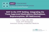 MAT in the OTP Setting: Integrating the Three Approved ...pcssmat.org/.../2014/...yo-updated-final-revision3.pdf · Three Approved Medications (Methadone, Buprenorphine, ER Naltrexone)