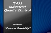 “Process Capability” - · PDF file7/11/2016 · Process Capability & Tolerance The process spread will be referred to as the process capability and is equal to 6σ The difference