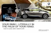 YOUR BMW . LITERALLY INi THE PALM OF YOUR HAND. · PDF fileYOUR BMW . LITERALLY INi THE PALM OF YOUR ... by smartphone and view the current status of your vehicle. ... The SIM card