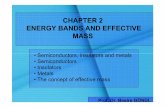 CHAPTER 2 ENERGY BANDS AND EFFECTIVE MASSbgonul/dersnotlari/sc/CHAPTER_2.pdfCHAPTER 2 ENERGY BANDS AND EFFECTIVE MASS ••Semiconductors, insulators and metals Prof. Dr. Beşire