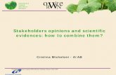 Stakeholders opinions and scientific evidences: how to ...orgprints.org/15544/03/micheloni-2009-biofach-orwine.pdf · Stakeholders opinions and scientific evidences: ... CMO Limit