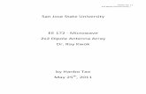 2x2 Dipole Antenna Array - San Jose State · PDF fileHanbo Tao 2x2 Dipole Antenna Array 2 Abstract This report will explain the theory of dipole antenna, and a 2x2 half wave dipole