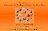 Chapter 16 Output and the Exchange Rate in the Short Run14.54/handouts/ch16.pdfChapter 16 Output and the ... equate the real domestic money supply to aggregate real money demand: Ms/P