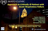 Approach to Critically Ill Patient with Acute Respiratory ... · PDF fileApproach to Critically Ill Patient with Acute Respiratory Failure Ognjen Gajic M.D. Professor of Medicine Attending