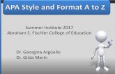 Summer Institute 2017 Abraham S. Fischler College of ...education.nova.edu/summer/2017sessionmaterials... · Include four or five key words (lowercase) ... Follow the recommendations