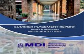 SUMMER PLACEMENT REPORT Placements Report.pdf · for the entire internship duration. BATCH STRENGTH PGPM : 236 PGP-HRM : 60 296 AVERAGE STIPEND Lacs 1.95 HIGHEST STIPEND Lacs ...