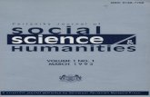 social Pertanika Journal of science A Humanities PAPERS/JSSH Vol. 1 (1...ISSN: 0128-7702 social Pertanika Journal of science A Humanities VOLUME 1 NO. 1 MARCH 1 993 A scientific journal
