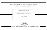 ECONOMICS, ECOLOGY AND THE ENVIRONMENTageconsearch.umn.edu/bitstream/55103/2/WP144.pdf · The Economic Importance of ... November 2007 ECONOMICS, ECOLOGY AND THE ENVIRONMENT THE UNIVERSITY