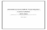 ADVANCED PLACEMENT PSYCHOLOGY Course Syllabus 2011 · PDF file · 2014-02-24ADVANCED PLACEMENT PSYCHOLOGY Course Syllabus 2011-2012 (Modified for the 11-12 Prince George's County