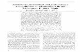 Mandatory Retirement and Labor-Force Participation of ... · PDF fileMandatory Retirement and Labor-Force Participation of Respondents in the ... 16.7 percentage points for white men
