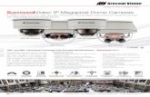 SurroundVideo IP Megapixel Dome Cameras - PoE and Auxiliary Power: 12–48V DC/24V AC • Easily Adjustable 2-Axis Camera Gimbal with 360 Pan and 90 Tilt • +/- 5 Electrical Vertical
