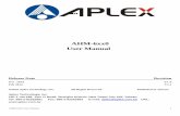 AHM-6xx0 User Manual - APLEX Technology Inc User Manual 2 Warning!_____ This equipment generates, uses and can radiate radio frequency energy and if not installed and