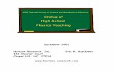 "Status of High School Physics Teaching" - Horizon Research2000survey.horizon-research.com/reports/high_physics/high_physics.… · Horizon Research, Inc. Eric R. Banilower 326 Cloister